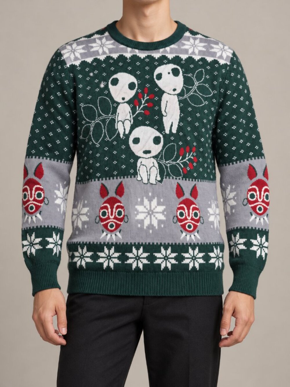 Our Universe Princess Mononoke Kodama Holiday Knit Sweater XS